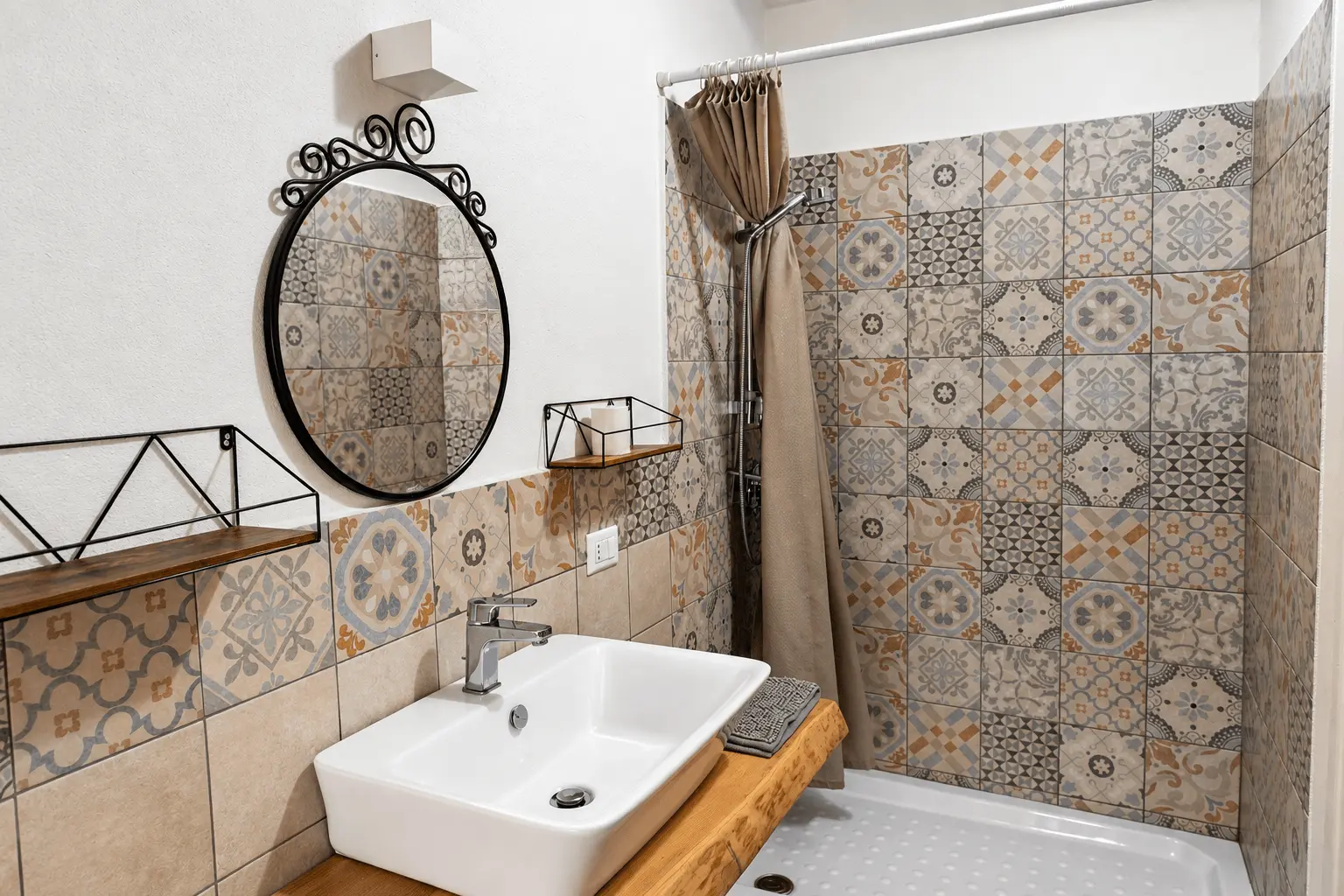 bagno della mansarda B&B Sant’Anna bagno della mansarda del B&B Sant’Anna a Cairo Montenotte